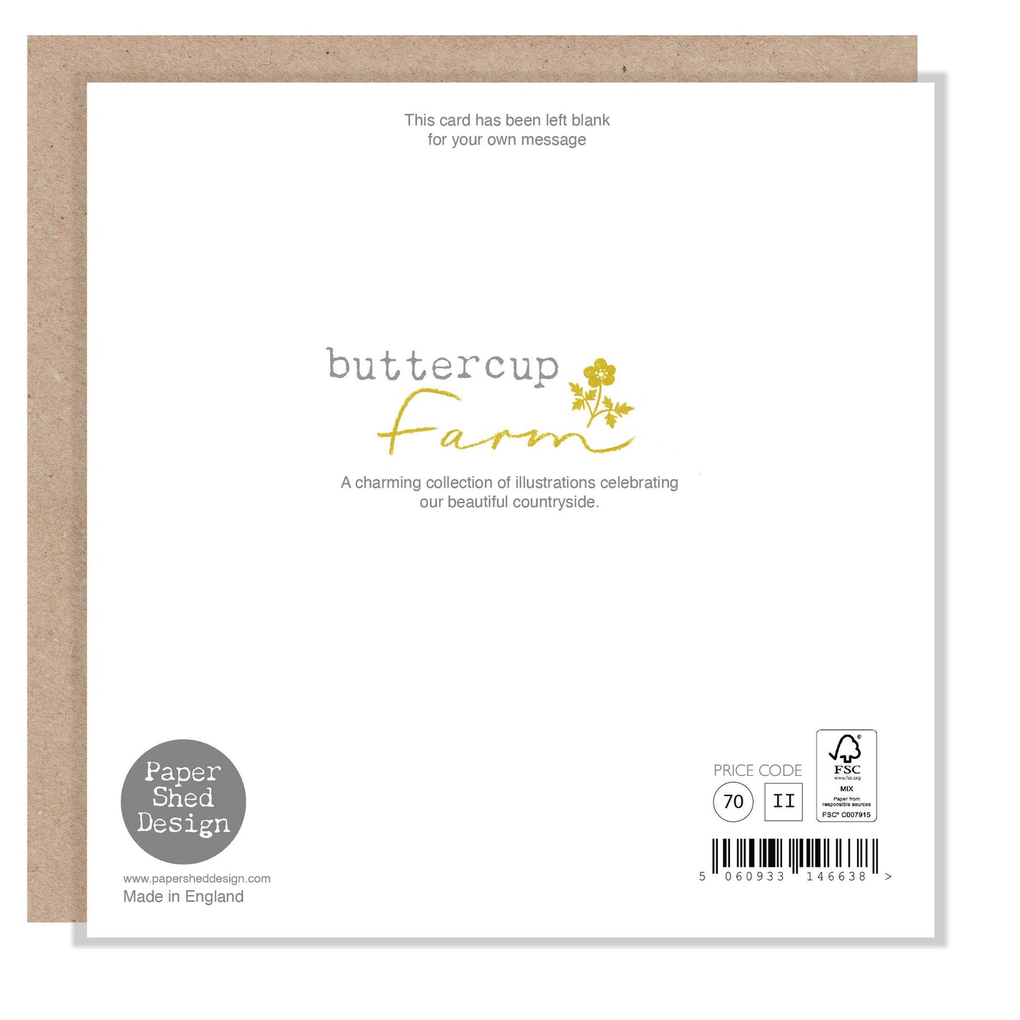 Blank card - Dog with Hedgehog  'Buttercup Farm' - BF08