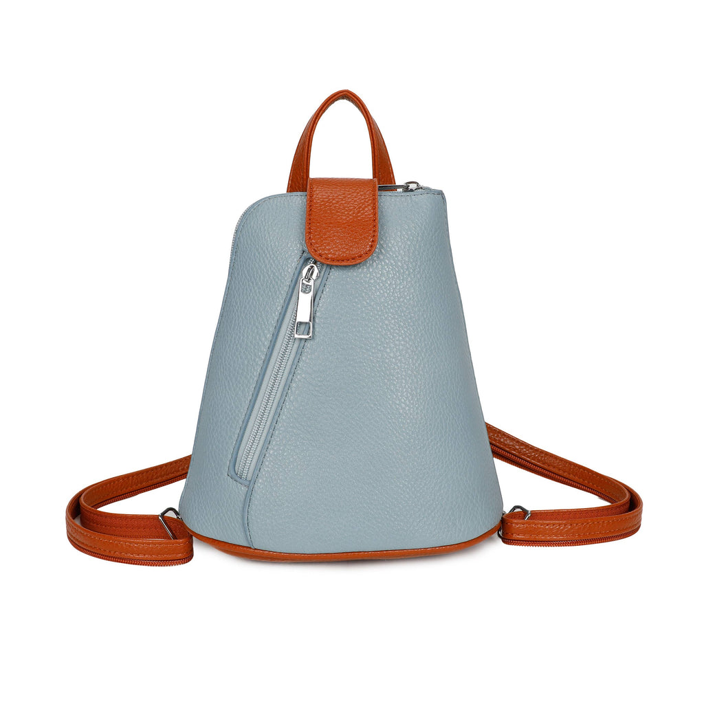 1052 Mini Bucket Backpack Zip Detail Style: Blue