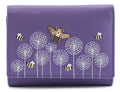 Moonflower Tri Fold Bee Purse: Purple