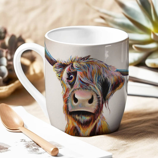 A Bad Hair Day Highland Cow Bone China Mug AB01H