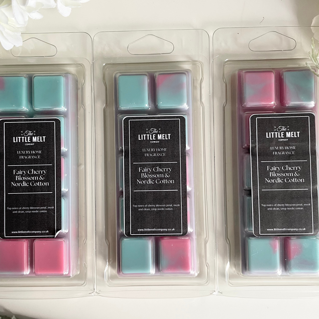 Fairy Cherry Blossom and Nordic Cotton Wax Melt Snap Bar 