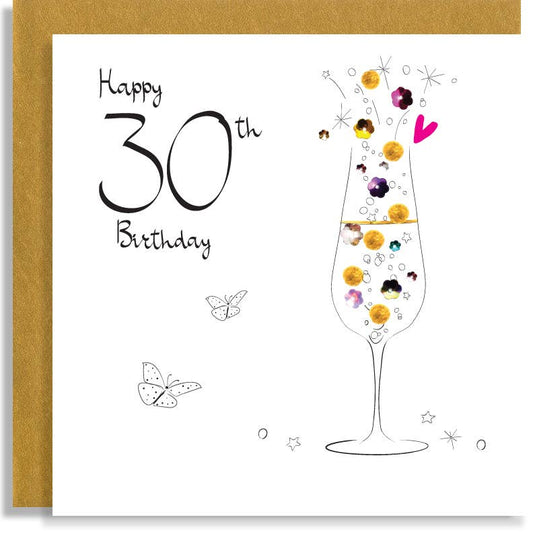 30 Birthday Sequin Card J116