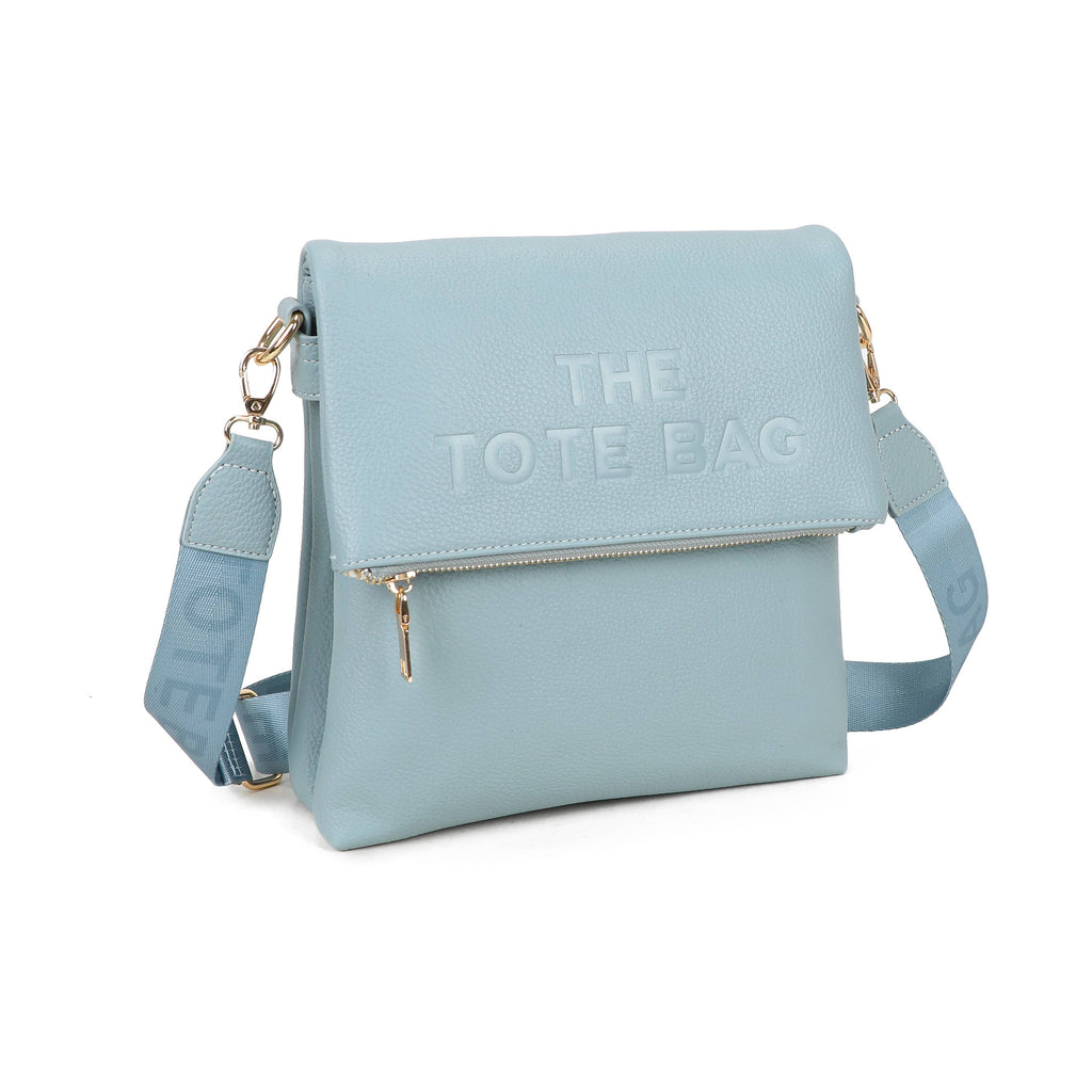 JM1666 Structured Flap Crossbody Bag: Light Beige