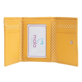 Moonflower Tri Fold Bee Purse: Yellow