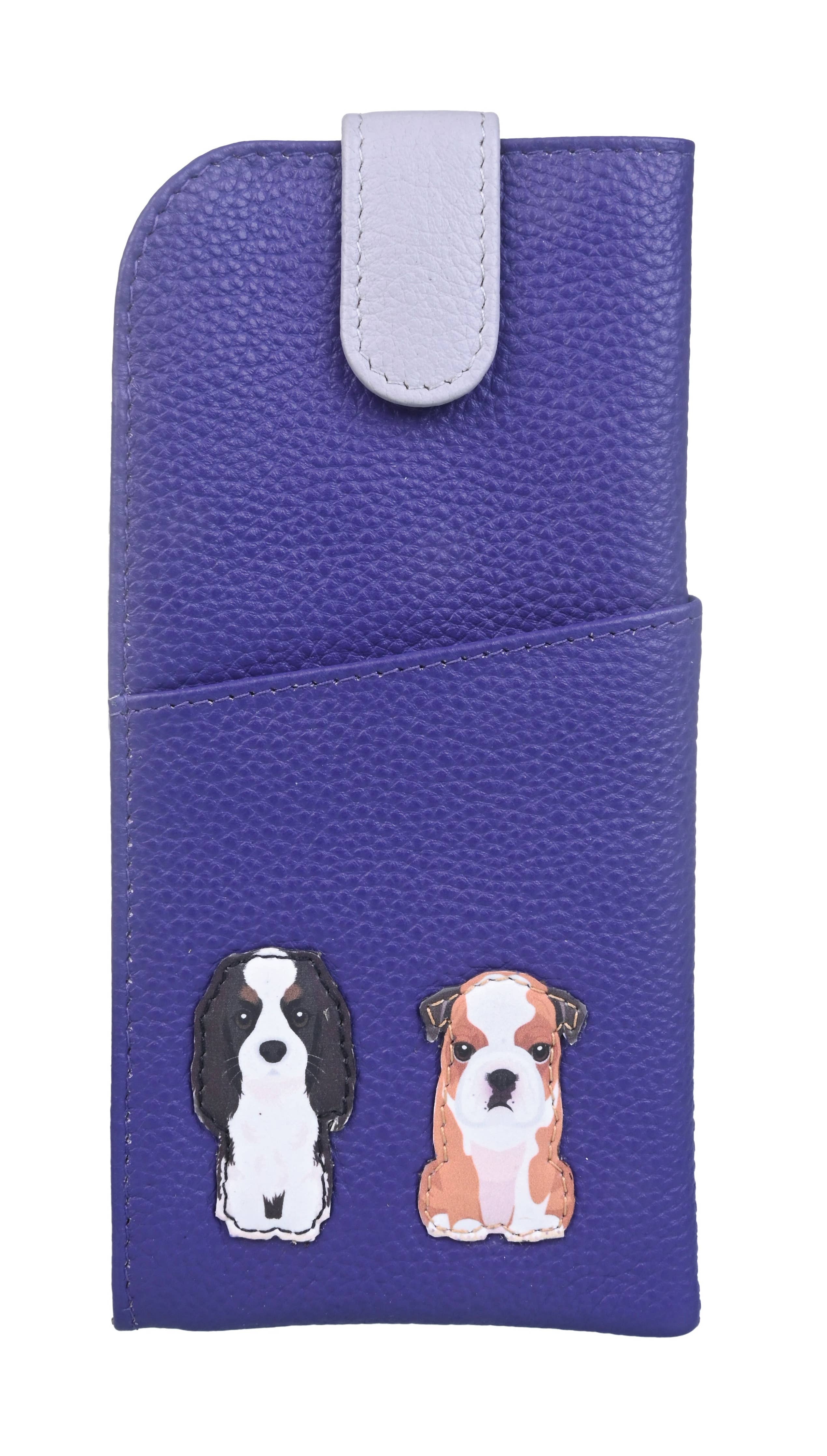 Best Friends Sitting Dogs Glasses Case - 5156 65: Black