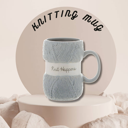 'Knit Happens' Yarn Knitting Mug - Knitting Gifts