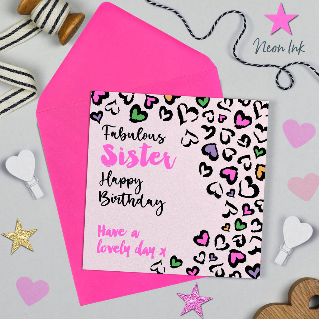 Leopard Love Sister Birthday