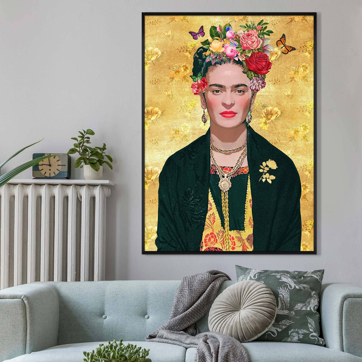 Frida Kahlo Gold Print: Matte / 8 ¼ x 11 ¾ in | 21x30 cm