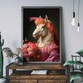White Horse Animal Portrait Print: Matte / 8 ¼ x 11 ¾ in | 21x30 cm