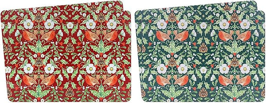 Christmas Set of 4 Green and Red Placemats