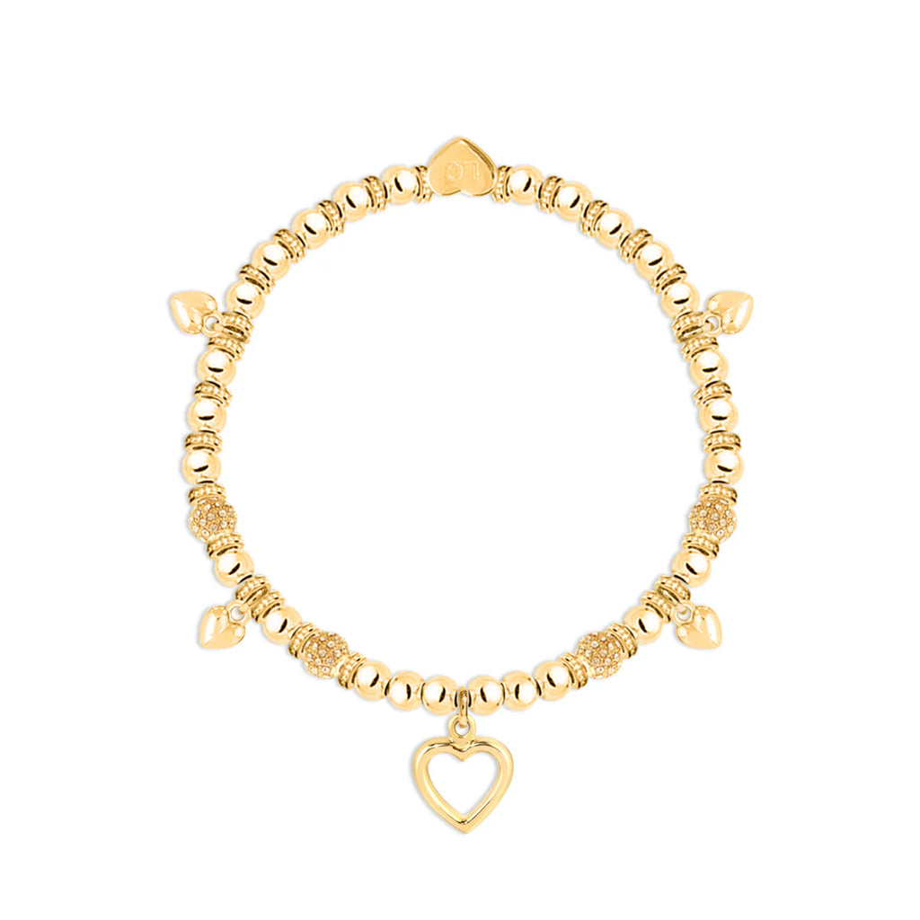 Life Charm Beautiful Friend Plated Gold Bracelet