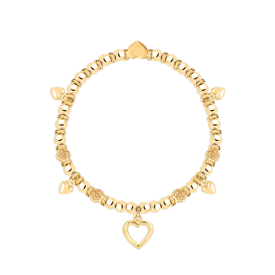Life Charm Beautiful Friend Plated Gold Bracelet