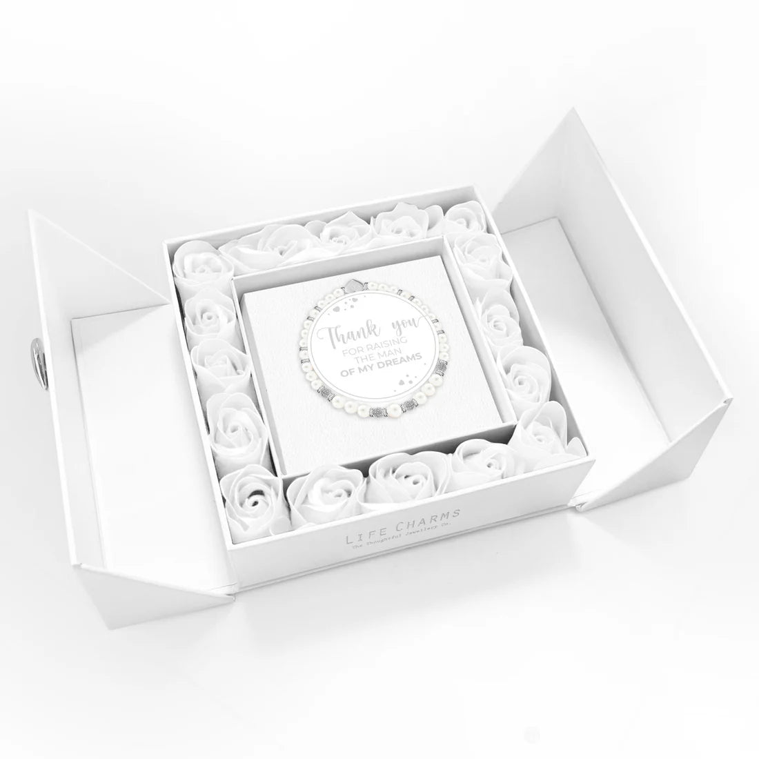 Life Charm Thank you for Raising Silver Plated With Freshwater Pearls