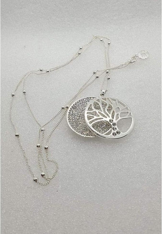 Filigree Disk Tree Long Necklace