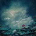 Framed Fleeting moment, limited edition print featuring a cherry blossom tree against a moody background 17'x17'