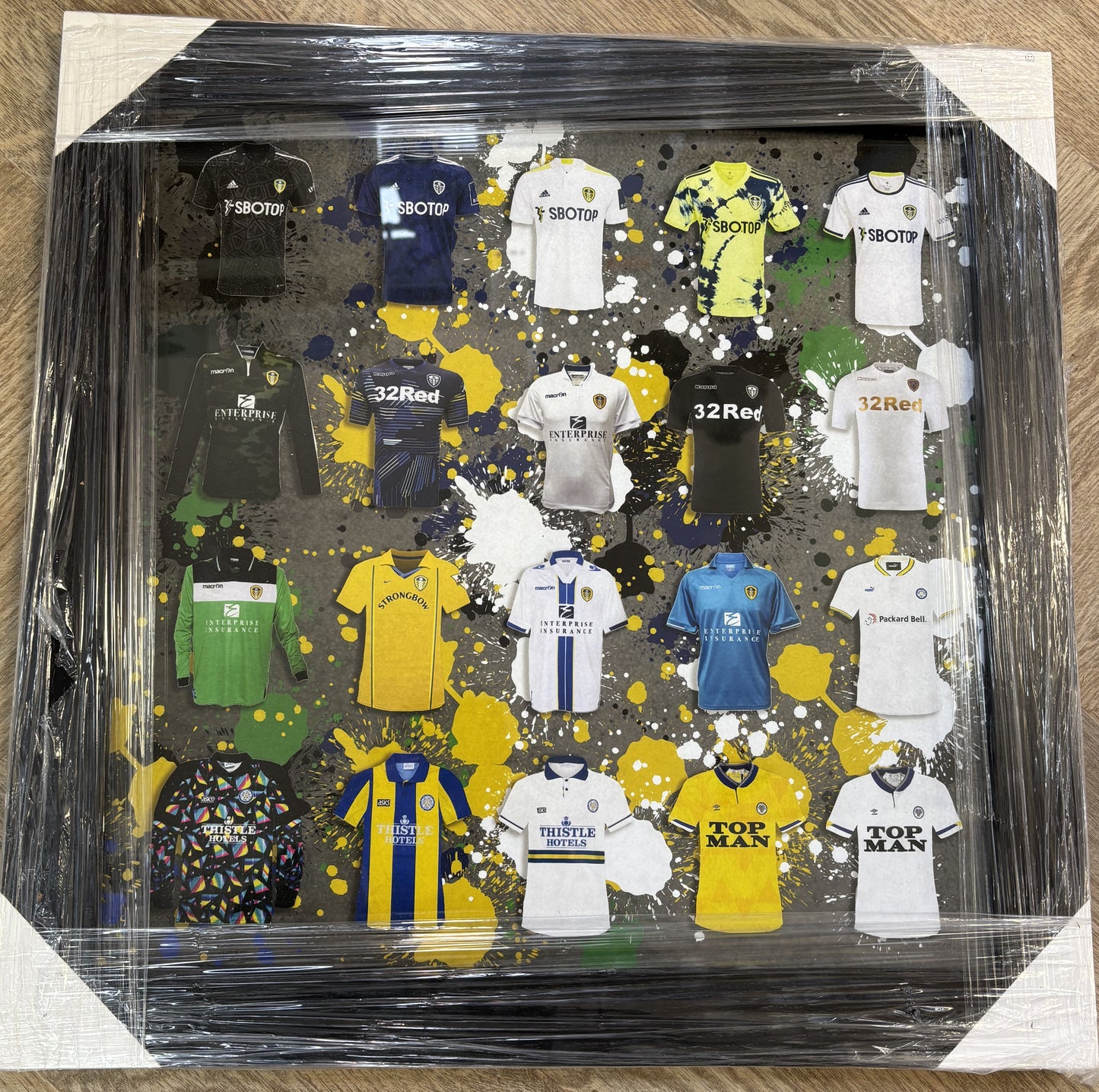 Leeds United Jersey Evolution Framed Art – Iconic Kit Collection Display