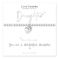 Life Charm Daughter Silver Plated Bracelet
