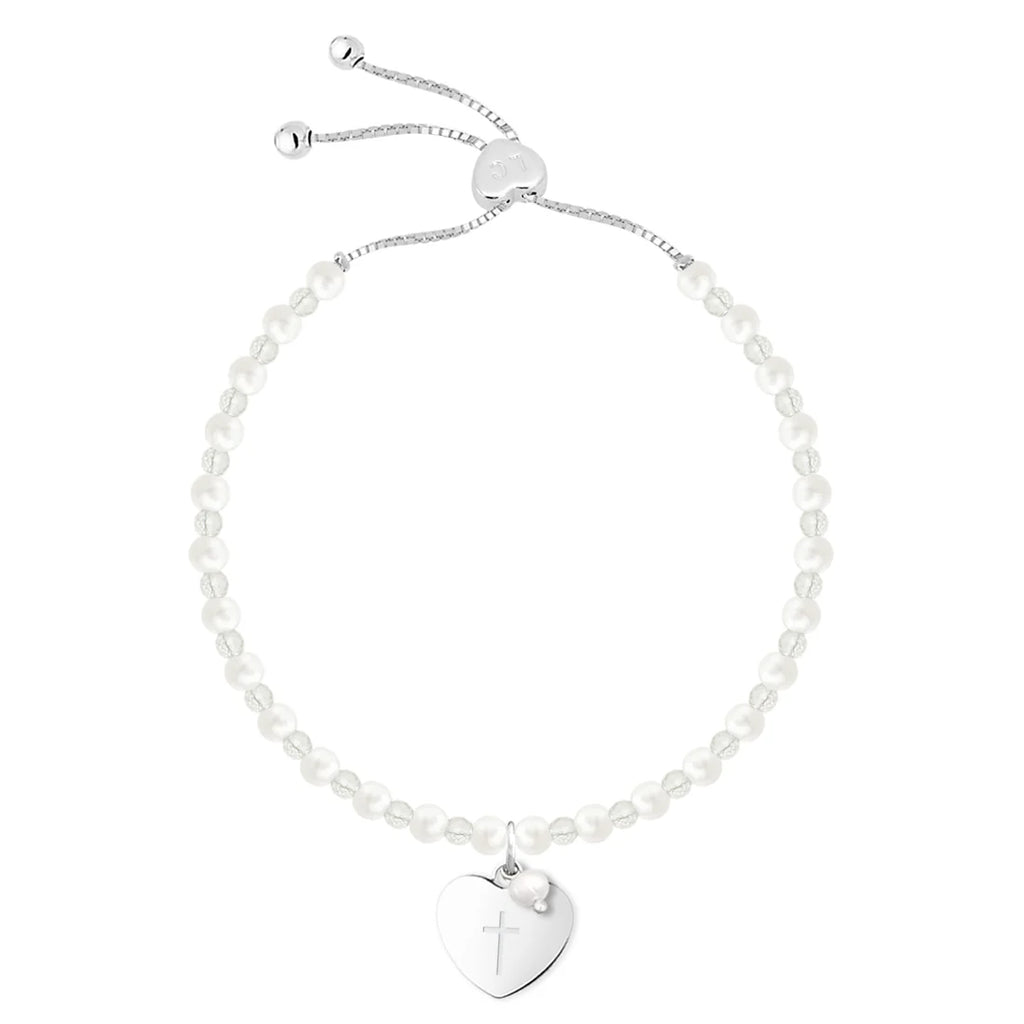 Life Charm Holy Communion Silver Plated With Freshwater Pearls
