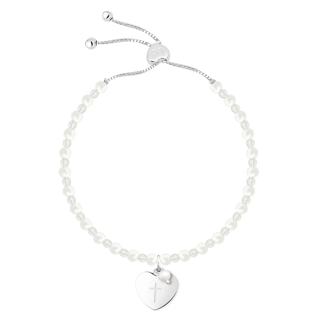 Life Charm Holy Communion Silver Plated With Freshwater Pearls