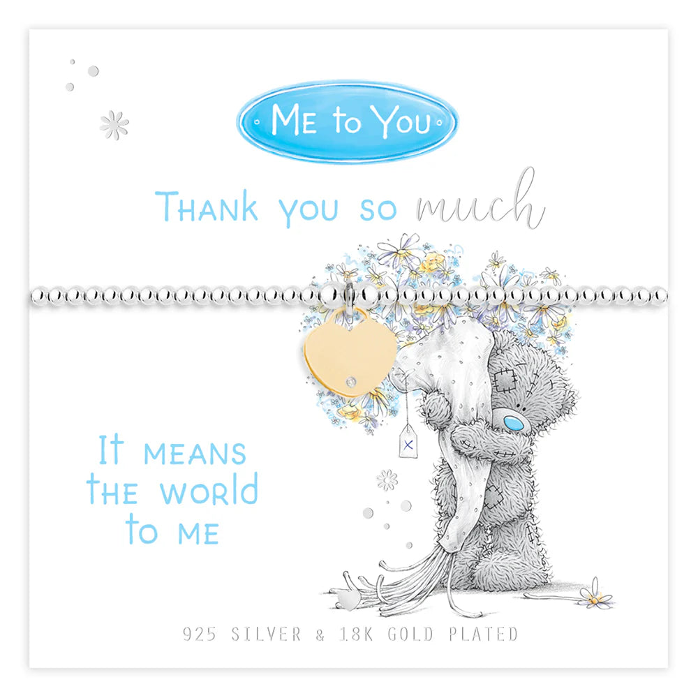 Life Charm Thank You So Much Silver Plated Bracelet