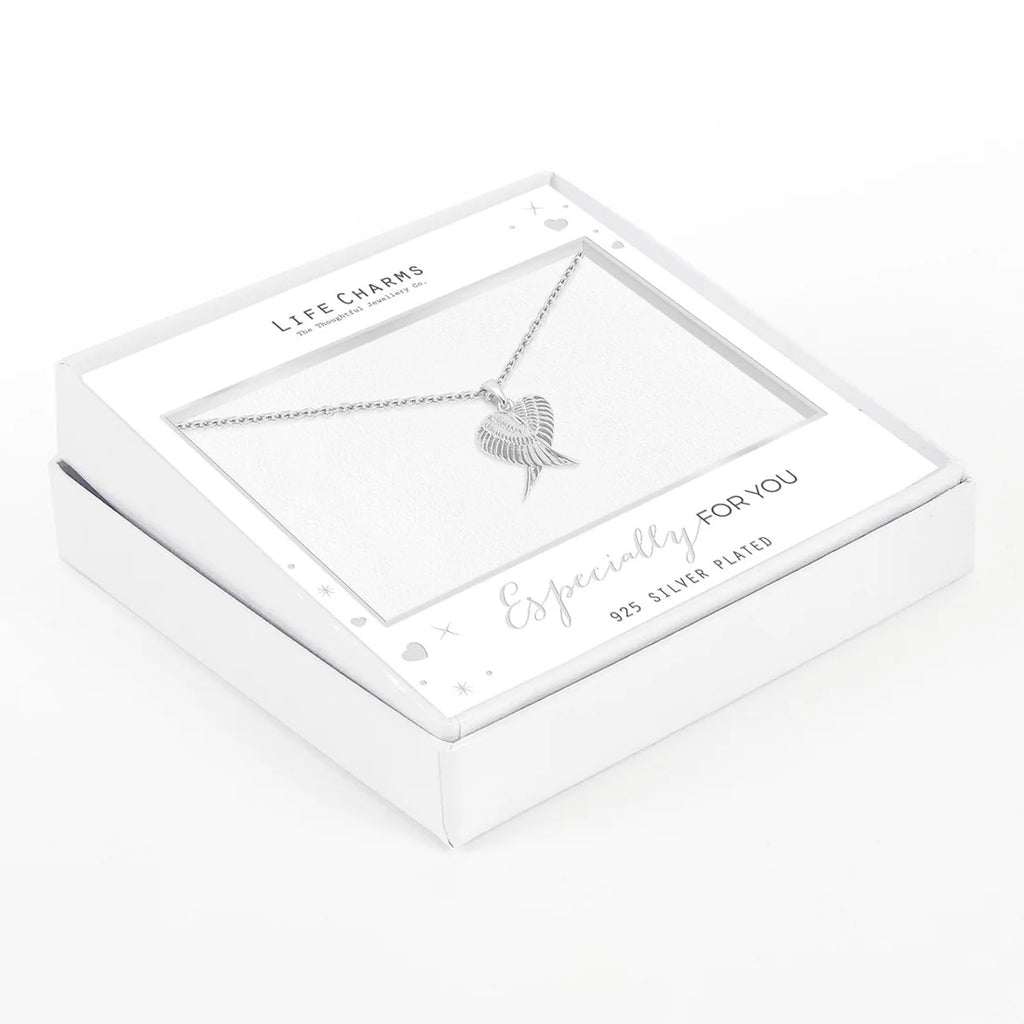 Life Charm Double Wings Pendant Necklace