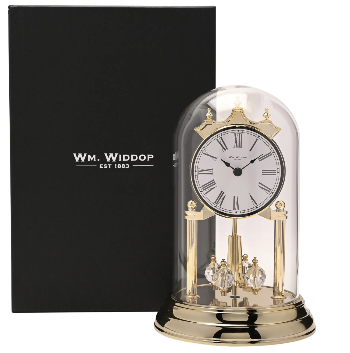Rotating Pendulum Anniversary Gold Clock