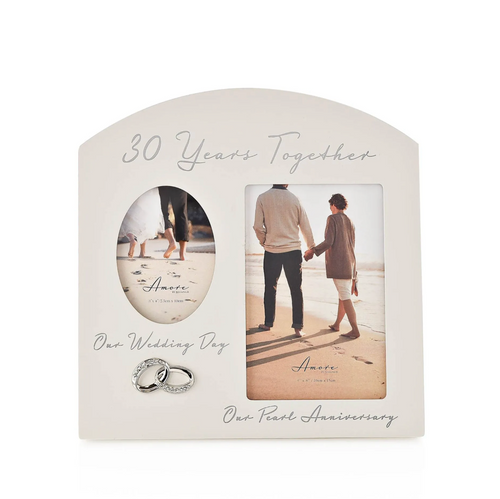 Amore Arched Double Frame 30th Anniversary