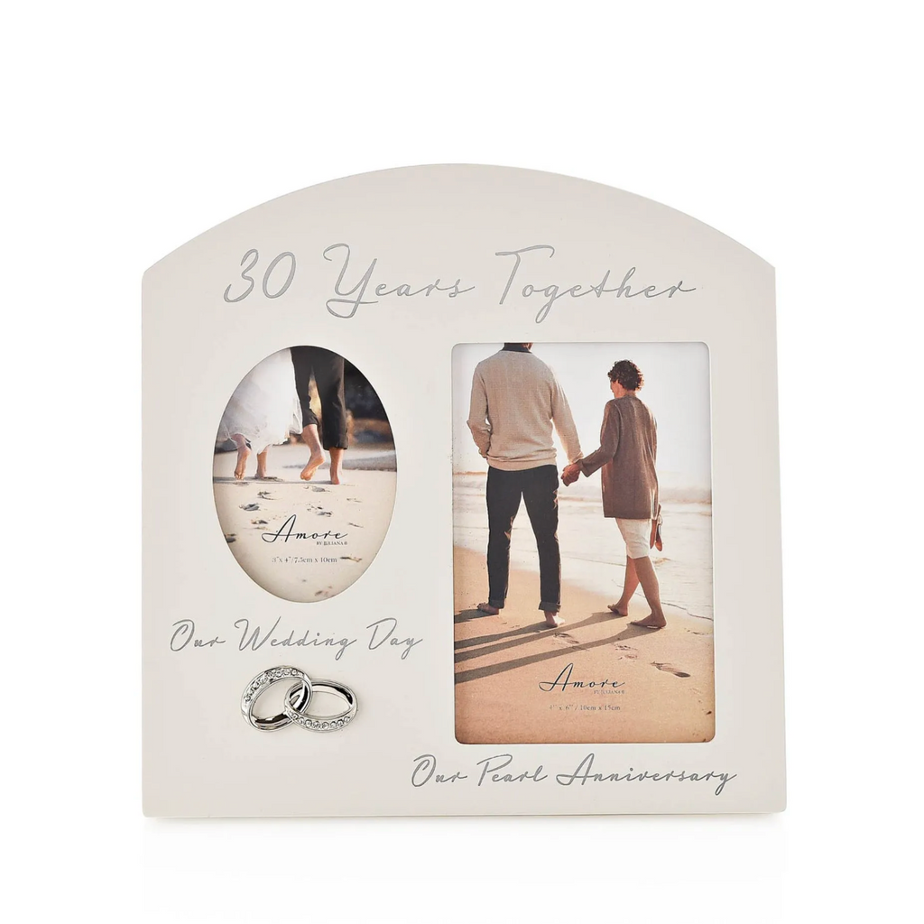 Amore Arched Double Frame 30th Anniversary