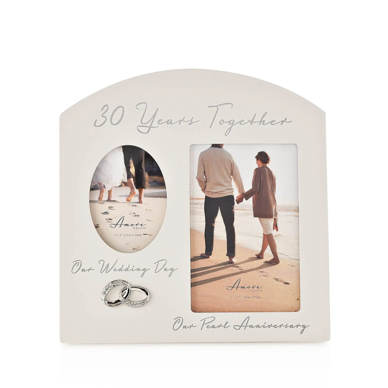Amore Arched Double Frame 30th Anniversary