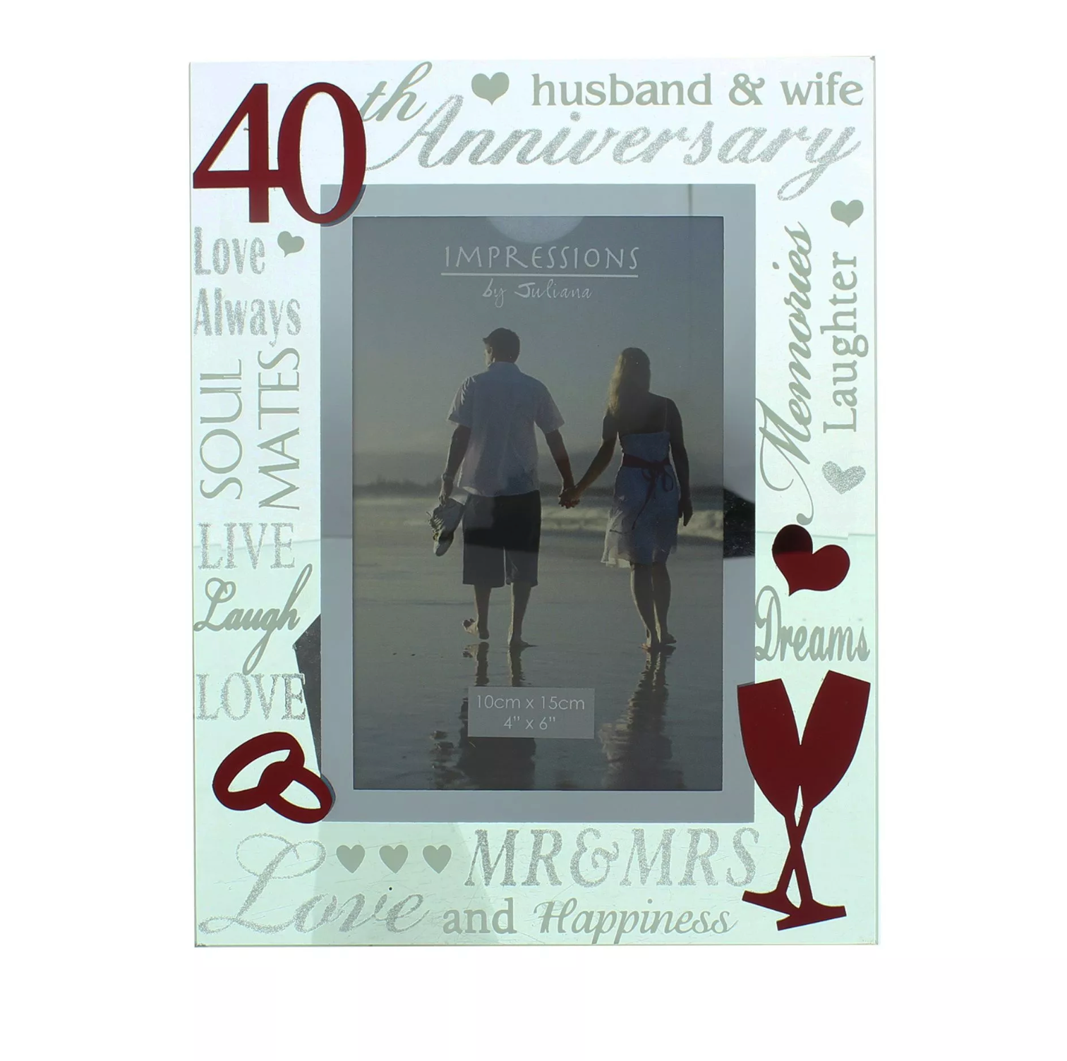 Mirror 3D Words 40th Anniversary Frame