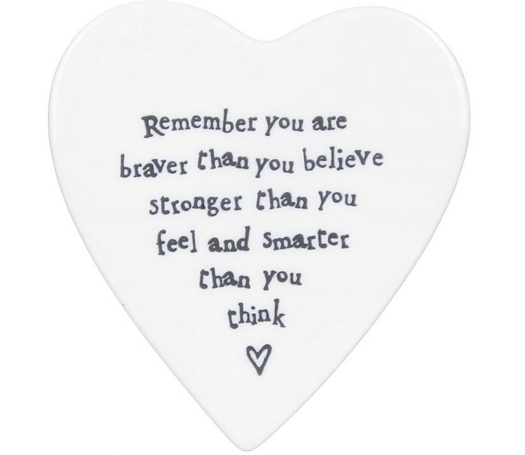 East of India Braver Than You Believe Porcelain Coaster