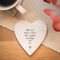 East of India May Your Days Be Filled Porcelain Coaster