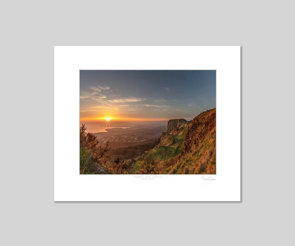 McArt's Fort Sunrise, Cavehill Print