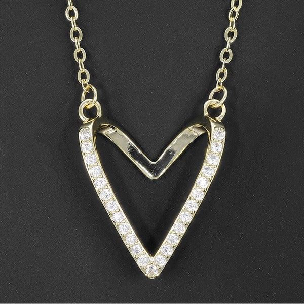 Te Amo Gold Plated 3D Heart Necklace