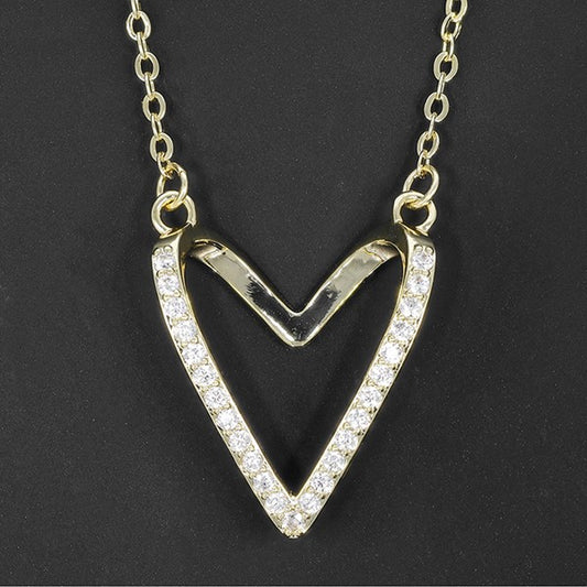 Te Amo Gold Plated 3D Heart Necklace