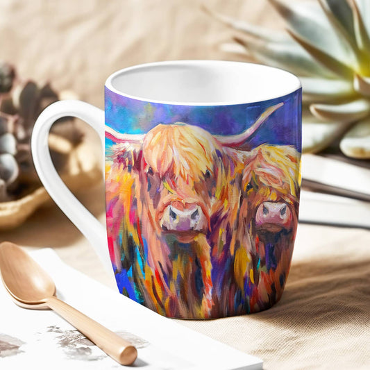 Cow Couple Bone China Mug SG38H