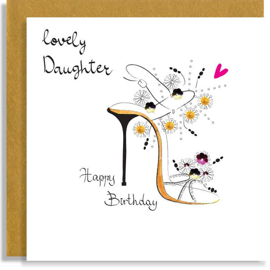 J41 Daughter Birthday Hand-Finished Sequin Card