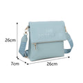 JM1666 Structured Flap Crossbody Bag: Light Blue