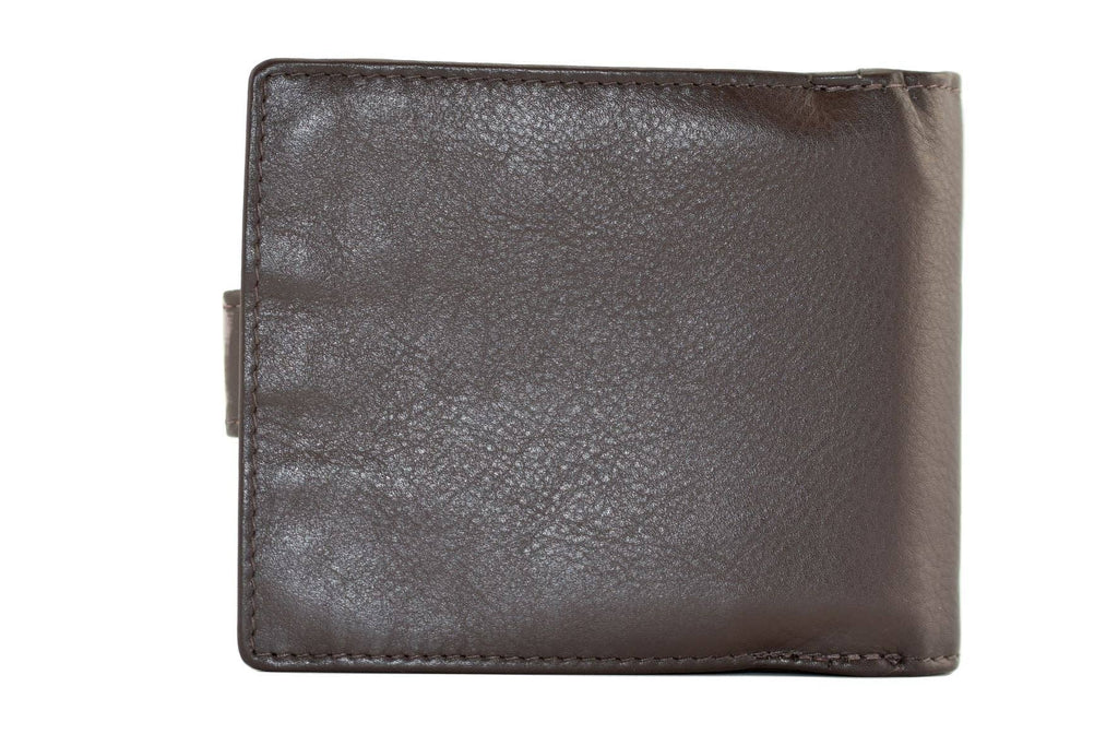 Origin Tab Wallet with Zipped Tray Coin Pocket: Brown