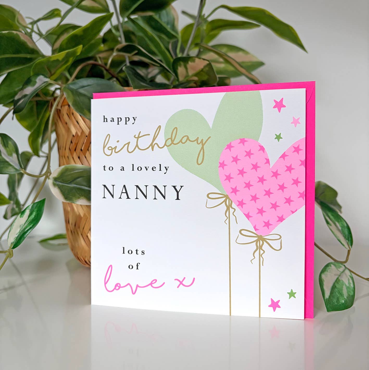 Heart Balloon Birthday Nanny