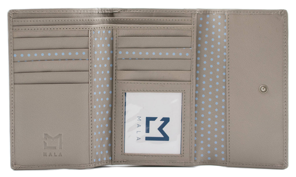 Sakura Large Tri fold purse - 3676 28: Grey