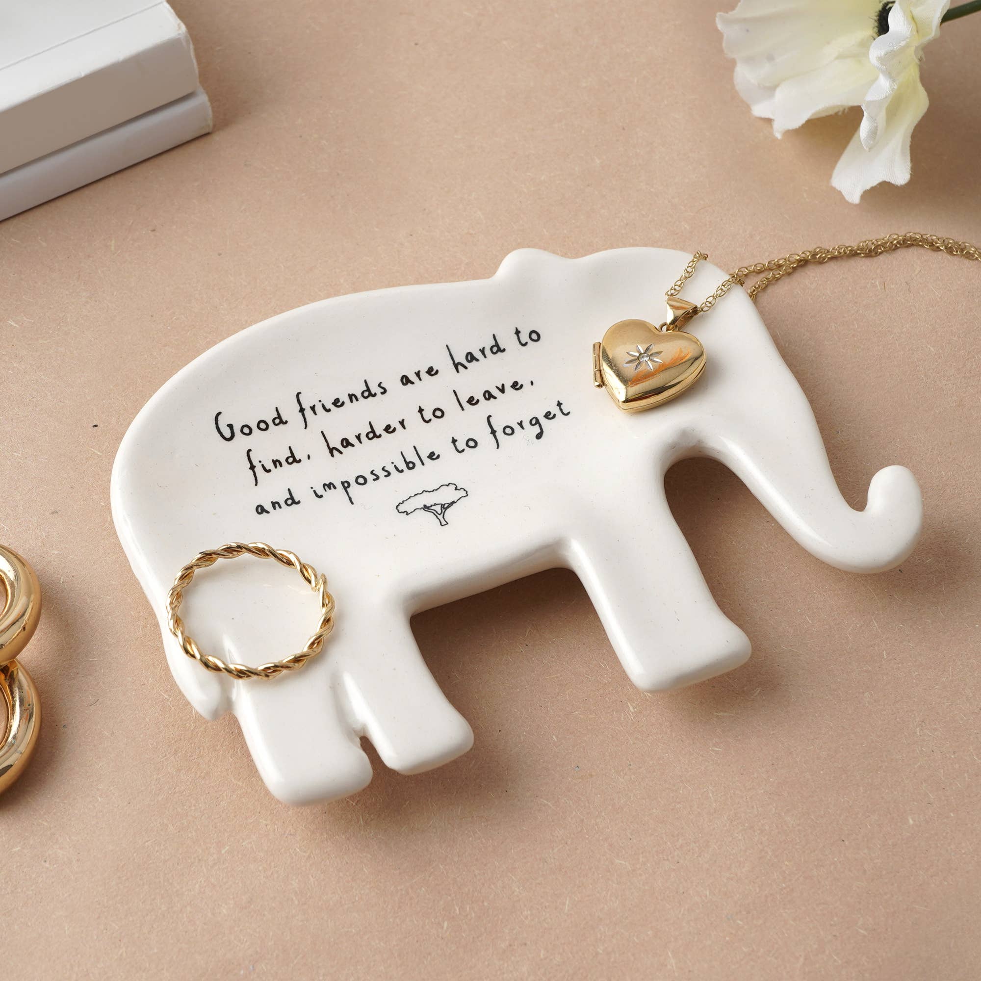 Send With Love Elephant Ring Dish