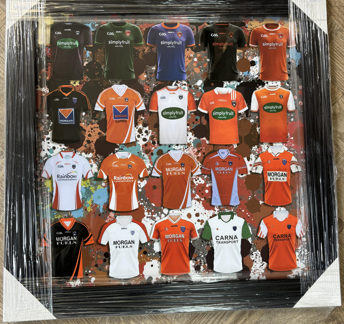 Armagh Jersey Evolution Framed Art – Iconic Kit Collection Display