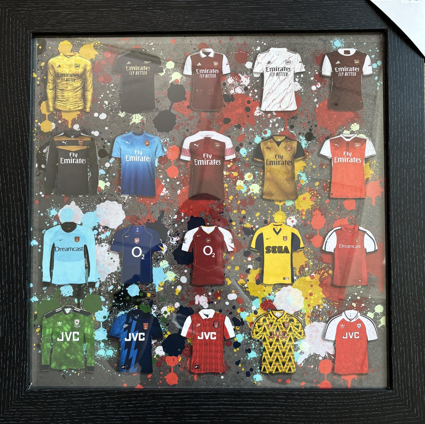 Arsenal Evolution Framed Art – Iconic Kit Collection Display