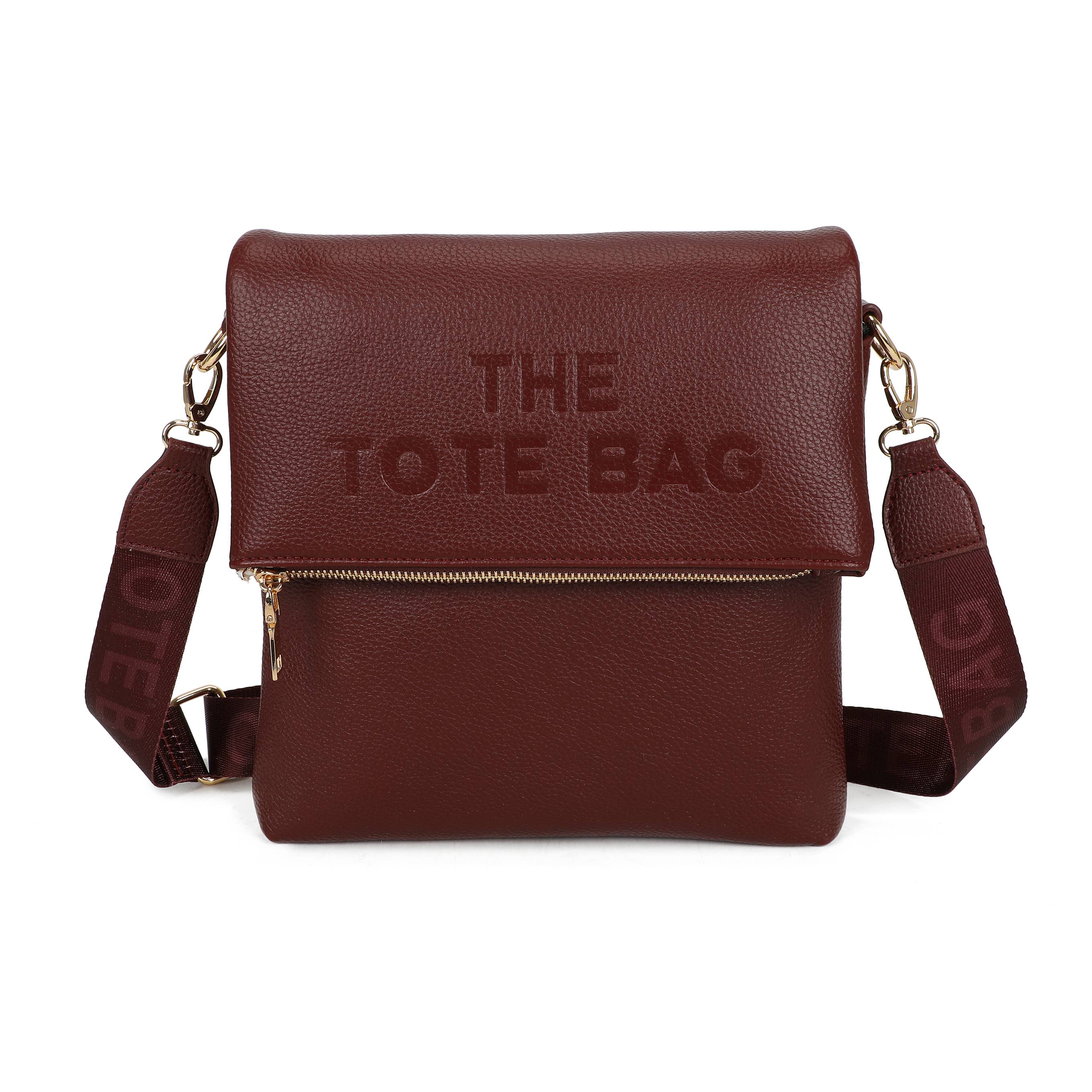 JM1666 Structured Flap Crossbody Bag: Pink