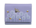 Moonflower Tri Fold Bee Purse: Grey