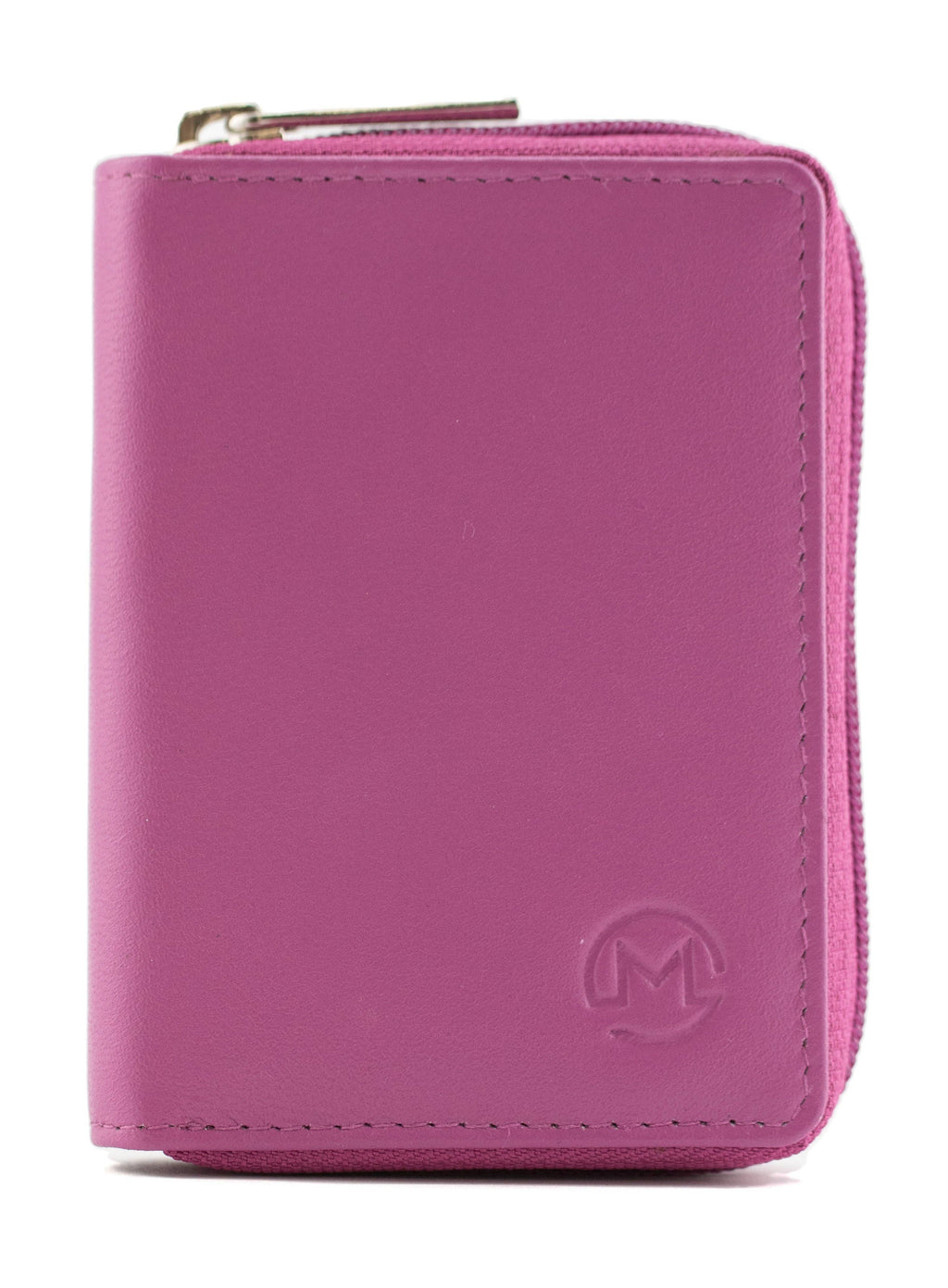 Origin Plain Leather Concertina Zip Around Card Wallet - 5 552: Black