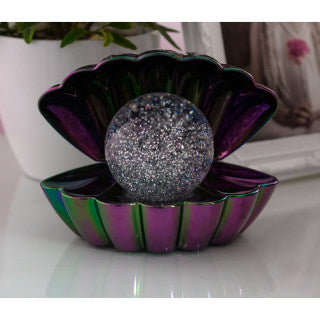 Black Pearl - Colour LED Clam with Glitter Pearl