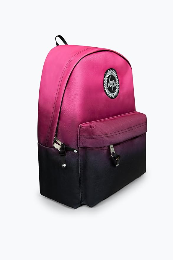 HYPE Black & Pink Fade Badge Backpack