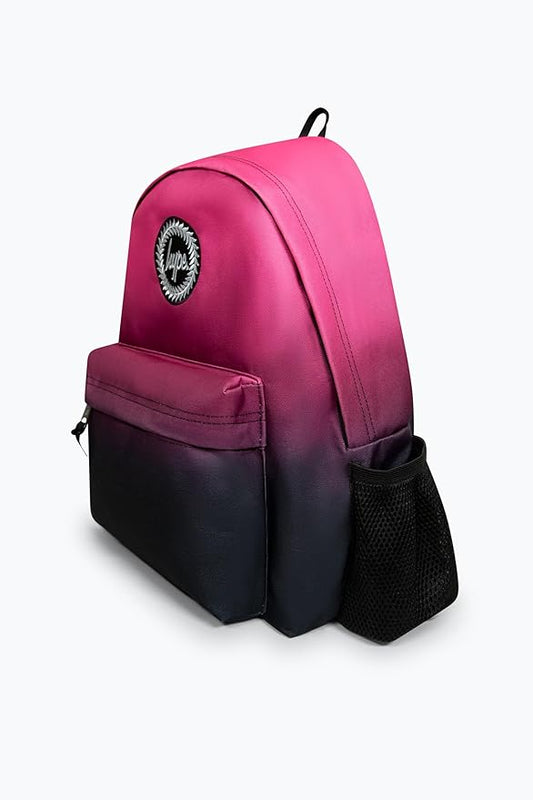 HYPE Black & Pink Fade Badge Backpack